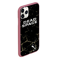 Чехол iPhone 11 Pro матовый Dead space текстура, цвет: 3D-малиновый — фото 2