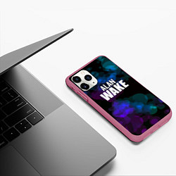 Чехол iPhone 11 Pro матовый Alan wake текстура, цвет: 3D-малиновый — фото 2