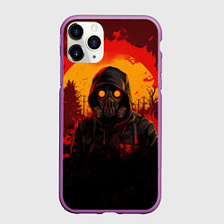 Чехол iPhone 11 Pro матовый Stalker 2 fire ghost, цвет: 3D-фиолетовый