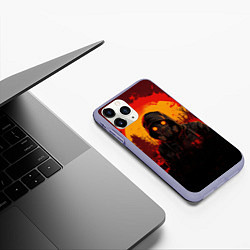 Чехол iPhone 11 Pro матовый Stalker 2 fire ghost, цвет: 3D-светло-сиреневый — фото 2