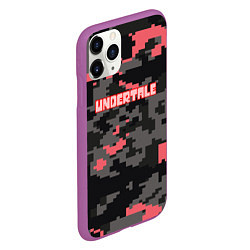 Чехол iPhone 11 Pro матовый Undertale текстура гейм, цвет: 3D-фиолетовый — фото 2