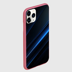 Чехол iPhone 11 Pro матовый Темно-синий абстрактный фон абстракция, цвет: 3D-малиновый — фото 2
