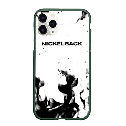 Чехол iPhone 11 Pro матовый Nickelback серый дым рок, цвет: 3D-темно-зеленый