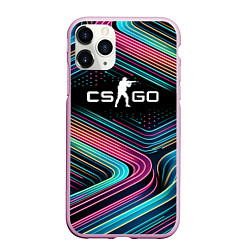 Чехол iPhone 11 Pro матовый Counter Strike - stripes, цвет: 3D-розовый