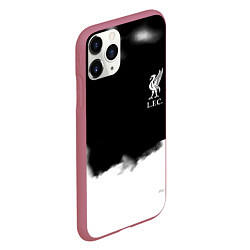 Чехол iPhone 11 Pro матовый Liverpool текстура, цвет: 3D-малиновый — фото 2