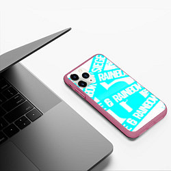 Чехол iPhone 11 Pro матовый Tom Clancys rainbow six, цвет: 3D-малиновый — фото 2