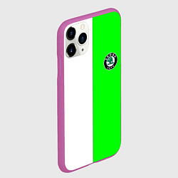 Чехол iPhone 11 Pro матовый Skoda спорт, цвет: 3D-фиолетовый — фото 2