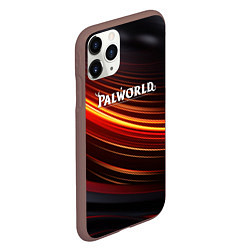 Чехол iPhone 11 Pro матовый Palworld logo black orange, цвет: 3D-коричневый — фото 2