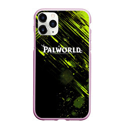 Чехол iPhone 11 Pro матовый Palworld logo black green, цвет: 3D-розовый