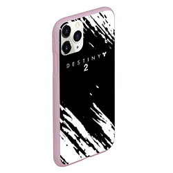 Чехол iPhone 11 Pro матовый Destiny краски чёрно белые, цвет: 3D-розовый — фото 2