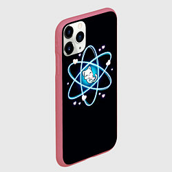 Чехол iPhone 11 Pro матовый Котик в атоме, цвет: 3D-малиновый — фото 2