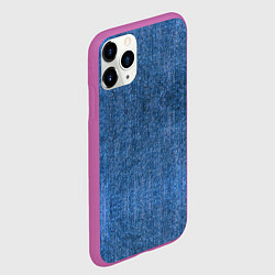 Чехол iPhone 11 Pro матовый Синий Джинс, цвет: 3D-фиолетовый — фото 2