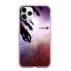 Чехол iPhone 11 Pro матовый Масс эффект вторжение, цвет: 3D-розовый