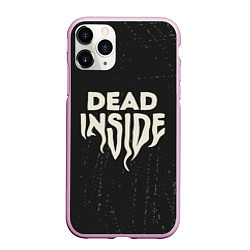 Чехол iPhone 11 Pro матовый Dead inside арт, цвет: 3D-розовый
