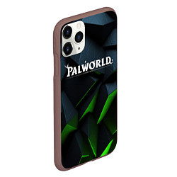 Чехол iPhone 11 Pro матовый Palworld логотип абстракт объемные плиты, цвет: 3D-коричневый — фото 2