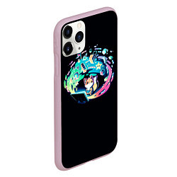 Чехол iPhone 11 Pro матовый Лисенок геймер, цвет: 3D-розовый — фото 2