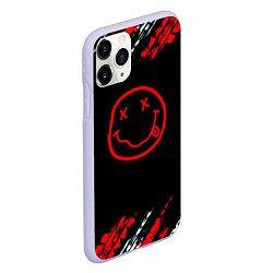 Чехол iPhone 11 Pro матовый Нирвана текстура рок, цвет: 3D-светло-сиреневый — фото 2