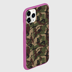 Чехол iPhone 11 Pro матовый Йога и гимнастика - камуфляж, цвет: 3D-фиолетовый — фото 2