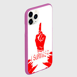 Чехол iPhone 11 Pro матовый Dead by Daylight красный, цвет: 3D-фиолетовый — фото 2