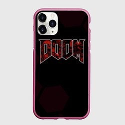 Чехол iPhone 11 Pro матовый Doom mick gordon, цвет: 3D-малиновый