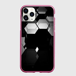 Чехол iPhone 11 Pro матовый Нано соты шестиугольник