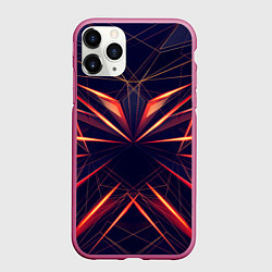 Чехол iPhone 11 Pro матовый Хрусталь, цвет: 3D-малиновый