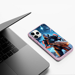 Чехол iPhone 11 Pro матовый Mass Effect - ai art, цвет: 3D-розовый — фото 2