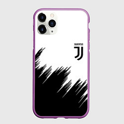 Чехол iPhone 11 Pro матовый Ювентус краски спорт, цвет: 3D-фиолетовый