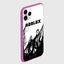 Чехол iPhone 11 Pro матовый Roblox flame текстура, цвет: 3D-фиолетовый — фото 2