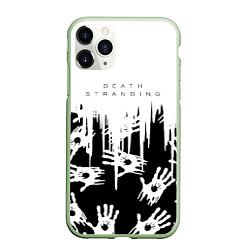 Чехол iPhone 11 Pro матовый Death Stranding знаки, цвет: 3D-салатовый