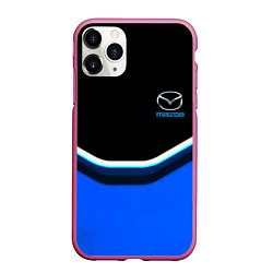 Чехол iPhone 11 Pro матовый Mazda sport brend car, цвет: 3D-малиновый