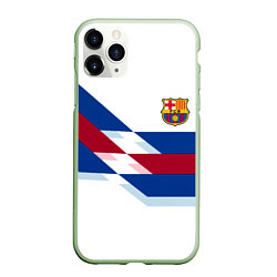 Чехол iPhone 11 Pro матовый Barcelona geometry sports, цвет: 3D-салатовый