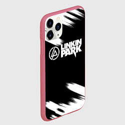 Чехол iPhone 11 Pro матовый Linkin park рок бенд краски, цвет: 3D-малиновый — фото 2