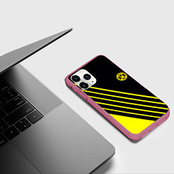 Чехол iPhone 11 Pro матовый Borussia sport line uniform, цвет: 3D-малиновый — фото 2
