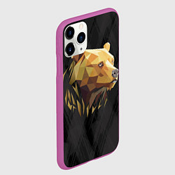 Чехол iPhone 11 Pro матовый Русский бурый медведь 2024, цвет: 3D-фиолетовый — фото 2