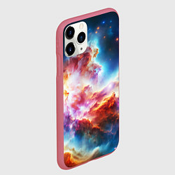 Чехол iPhone 11 Pro матовый The cosmic nebula, цвет: 3D-малиновый — фото 2