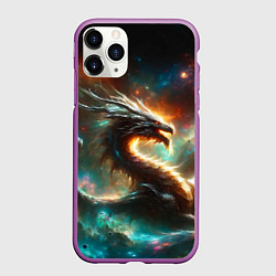Чехол iPhone 11 Pro матовый The incredible space dragon, цвет: 3D-фиолетовый