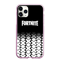 Чехол iPhone 11 Pro матовый Fortnite game pattern, цвет: 3D-розовый