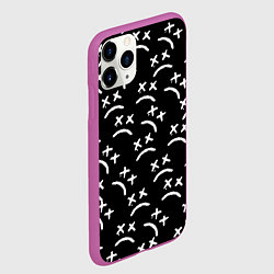 Чехол iPhone 11 Pro матовый Marshmello pattern music dj, цвет: 3D-фиолетовый — фото 2