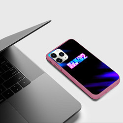 Чехол iPhone 11 Pro матовый Red dead redemption неоновые краски, цвет: 3D-малиновый — фото 2