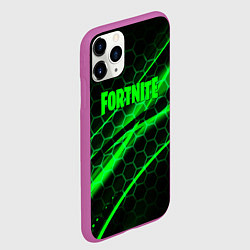 Чехол iPhone 11 Pro матовый Fortnite epic броня зелёная, цвет: 3D-фиолетовый — фото 2