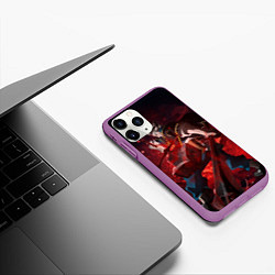 Чехол iPhone 11 Pro матовый Аста из Черного клевера, цвет: 3D-фиолетовый — фото 2