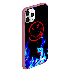 Чехол iPhone 11 Pro матовый Nirvana flame, цвет: 3D-малиновый — фото 2