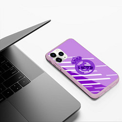 Чехол iPhone 11 Pro матовый Real Madrid текстура фк, цвет: 3D-розовый — фото 2