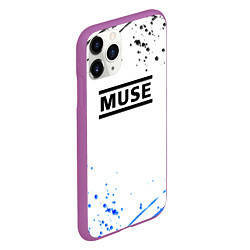 Чехол iPhone 11 Pro матовый MUSE рок стиль краски, цвет: 3D-фиолетовый — фото 2