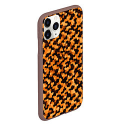Чехол iPhone 11 Pro матовый Золотистый коричневый паттерн мозаика, цвет: 3D-коричневый — фото 2