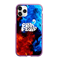 Чехол iPhone 11 Pro матовый Pink floyd битва огней, цвет: 3D-фиолетовый