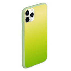 Чехол iPhone 11 Pro матовый Градиент лимонный жёлто-салатовый, цвет: 3D-салатовый — фото 2