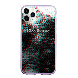 Чехол iPhone 11 Pro матовый Bloodborn souls глитч краски, цвет: 3D-светло-сиреневый