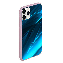 Чехол iPhone 11 Pro матовый Geometry stripes neon color, цвет: 3D-розовый — фото 2